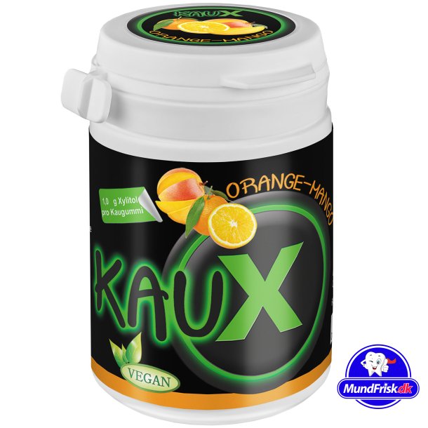 Natrlicher Xylitol-Kaugummi KAUX Orange - Mango 40 Stck 60 g