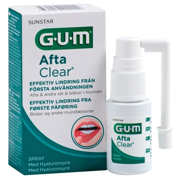 GUM AftaClear oral spray mot orale blemmer og sr 15 ml