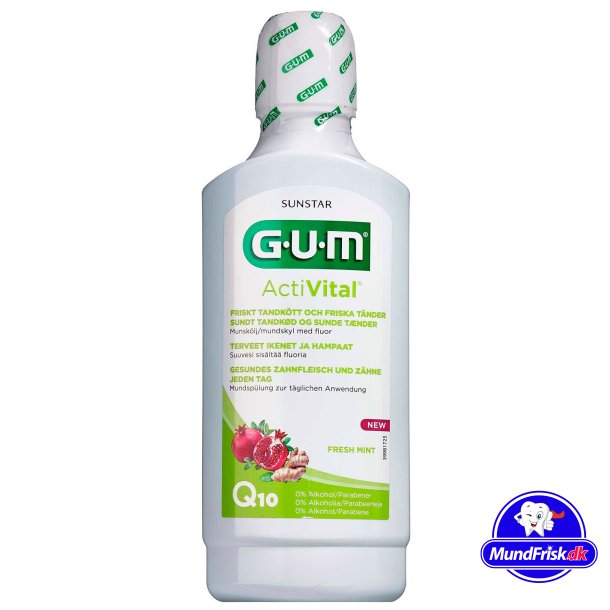 GUM ActiVital Q10 suuvesi, jossa on antioksidantteja