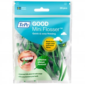 Floss uten PFAS Tepe BRA Mini Flosser Floss clips 36 stk.