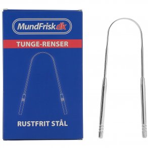 Tungrengringsmedel i rostfritt stl - MundFrisk Tungskrapa