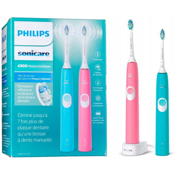 Philips Sonicare DUO 2 stk. El-tandbrster Turkis + Pink