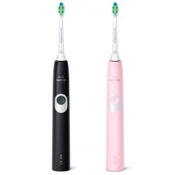 Philips Sonicare DUO Pink + Sort El-tandbrster ProtectiveClean 4300