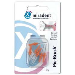 Space brushes Miradent Pic-Brush Refills Conical ORANGE