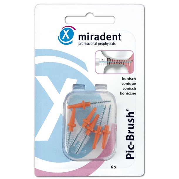 Space brushes Miradent Pic-Brush Refills Conical ORANGE