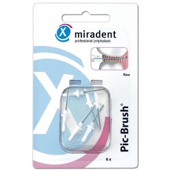 Space brushes Miradent Pic-Brush Refills Fin 0,6 mm HVIT