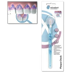Plakkfargetabletter + Munnspeil Miradent Plaque Check