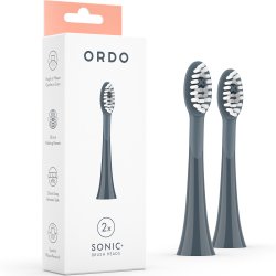 Brstehoveder til Ordo Sonic+ El-tandbrste 2 stk. Charcoal Grey