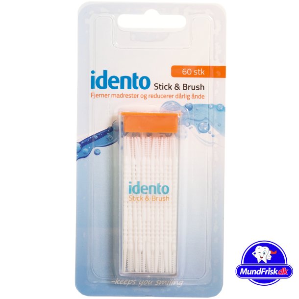 Idento Stick &amp; Brush Tandstik + mellemrumsbrste 60 stk.