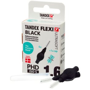 Tandex Flexi ULTRASOFT Gapborstar 1,0 mm ISO 5 SVART