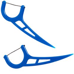 Tandex Flosi Tandtrdsbjler Charcoal 10 stk. BLUE