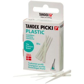 Tandex Picki plasttannpirkere trekantet 80 stk