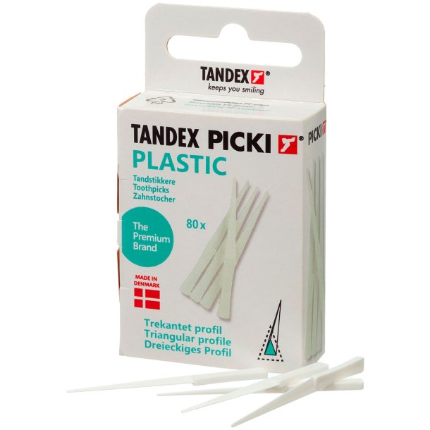 Tandex Picki plasttandpetare trekantiga 80 st.