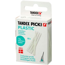 Tandex Picki plasttandpetare trekantiga 80 st.