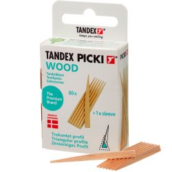 Tandex Picki Tandpetare i tr Triangulra 80 st.