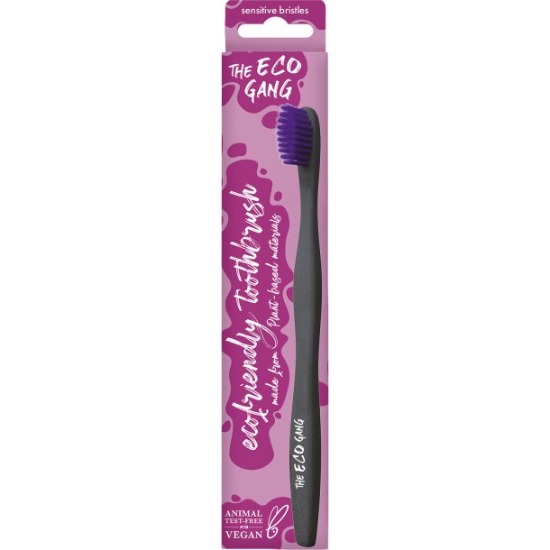 Milj�venlig Tandb�rste The Eco Gang Plantbased Sensitive Bristles LILLA B&Oslash;RSTEH&Aring;R