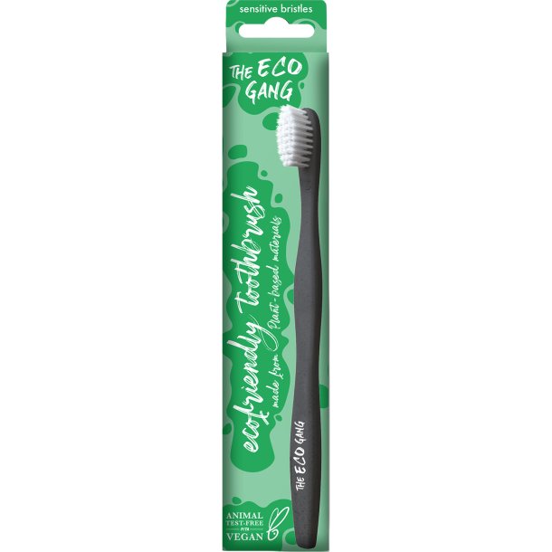 Milj�venlig Tandb�rste The Eco Gang Plantbased Sensitive Bristles HVIDE B&Oslash;RSTEH&Aring;R