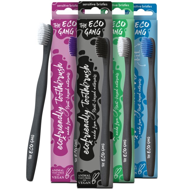 Miljvnlig tandborste The Eco Gang Plantbased Sensitive Borst