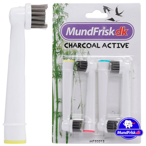 CHARCOAL Active 4 kpl harjanpit For Oral-B