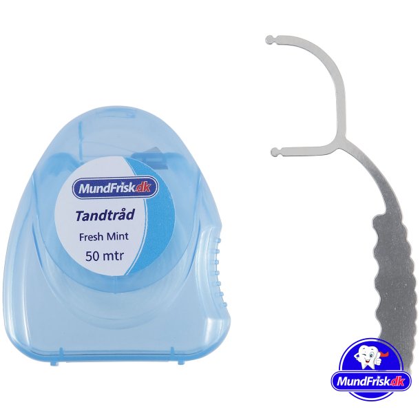 Zahnseidenhalter Stahl + 50 mtr. Floss MundFrisk Fresh Mint