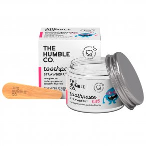 The Humble Co. Naturlig Strawberry Tandpasta Til Brn i Glas