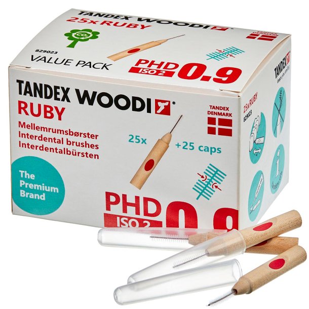 25 stk. Tandex Woodi Mellemrumsbrster ISO 2 RUBY