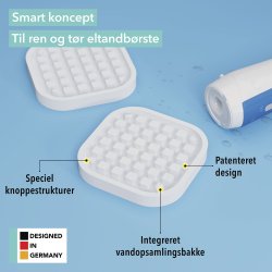 Dekkeunderlag for elektrisk tannbrste Qikfresh Universal 2 stk.