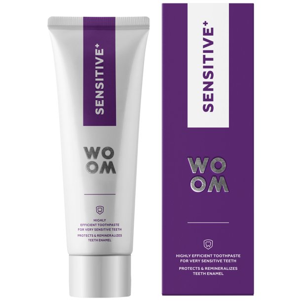 Woom Sensitive+ Tannkrem mot glasur 75 ml