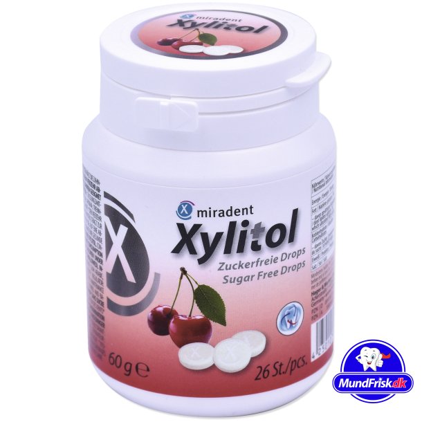 Xylitol Zahnpflege Lutschtabletten MIRADENT Cherry Dose 26 Stk.