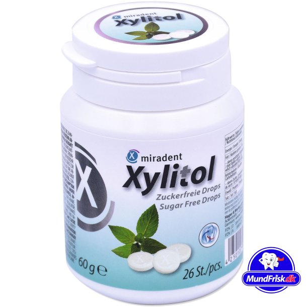 Xylitol tannpleie-sugetabletter MIRADENT Mint boks 26 pcs.