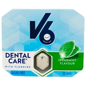 V6 Oral-B Spearmint Tyggegummi Med Fluor 17g