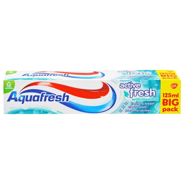 Aquafresh Tandpasta Active Fresh 125 ml.