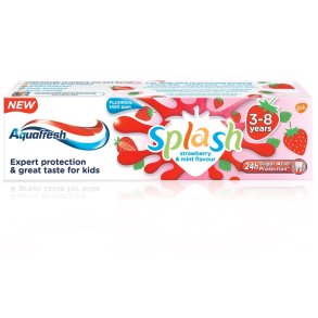 Aquafresh Barntandkrm Splash Strawberry 3-8 r 50 ml