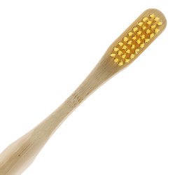 MundFrisk Bamboo Tandborste med frgat handtag och borst