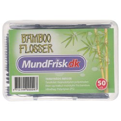 MundFrisk Bamboo Flosser Tanntrdsbraketter med aktivt kull