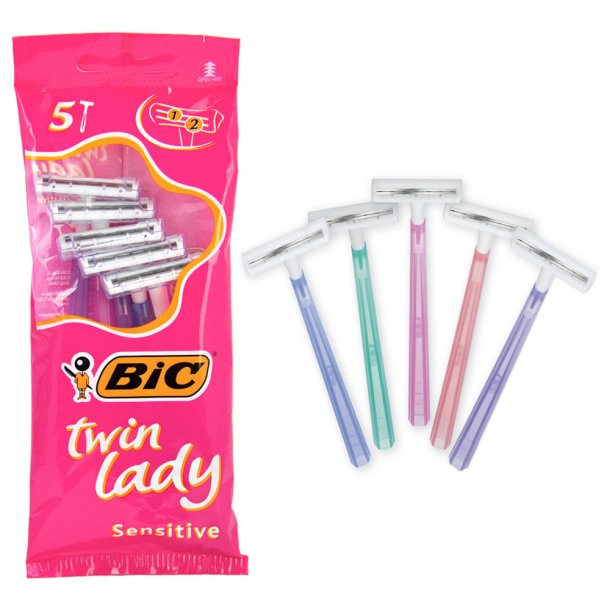 BIC Twin Lady Engangsskrabere Sensitive 5 stk.