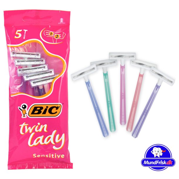 BIC Twin Lady Engngsskrapor Sensitive 5 st.