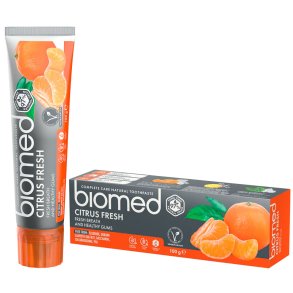 Biomed Citrus Fresh Tannkrem uten fluor 100g