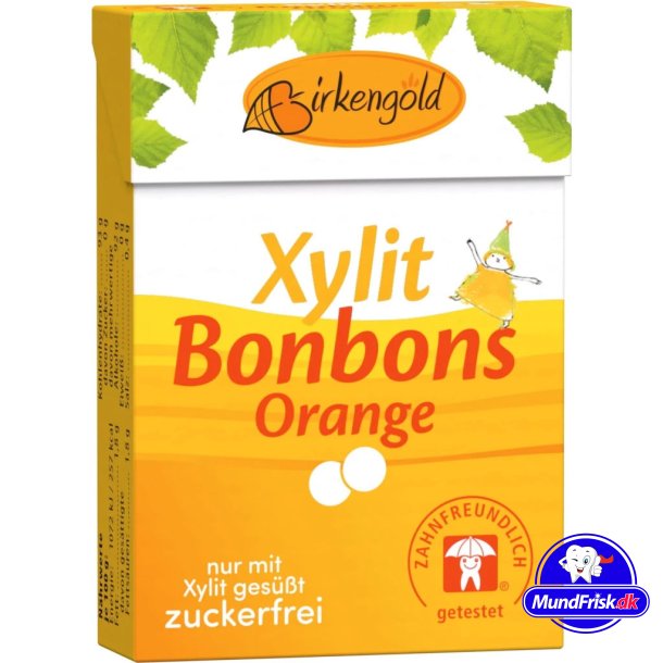 Zahnpflegepastillen Birkengold Xylit Bonbons Orange