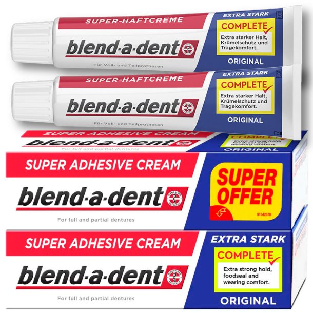 2 x Blend-a-dent ORIGINAL Extra Stark Proteselim
