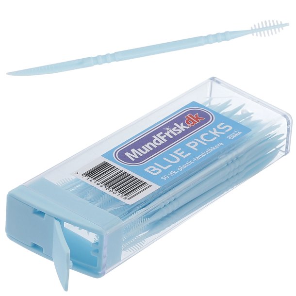 Blue Picks - Kombineret tandstik og mellemrumsbrste