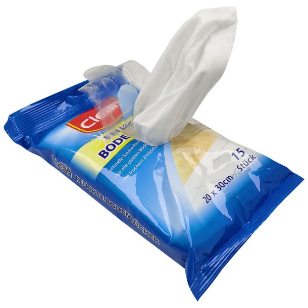Vde Rengringsklude Til Gulv Elina Clean Wipes - 15 stk.