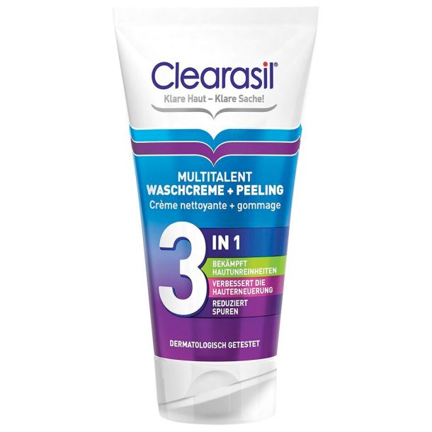 Clearasil Multitalent 3-in-1 Wascr&egrave;me + Peeling 150 ml