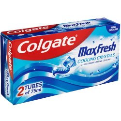 Colgate Tannkrem 2 x 75 ml. MaxFresh Cooling Crystals