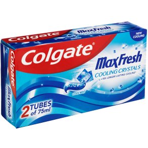 Colgate Tannkrem 2 x 75 ml. MaxFresh Cooling Crystals