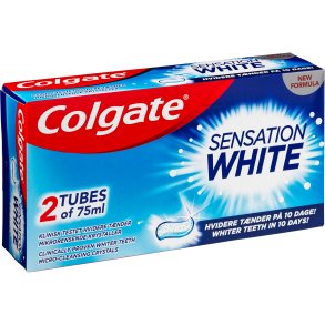 Colgate Tannkrem 2 x 75 ml. Sensasjon hvit