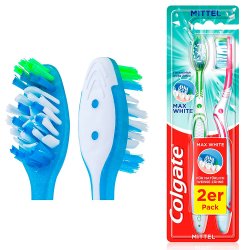 Colgate Tandbrster 2 stk. Max White Medium