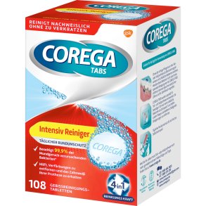Corega 108 stk. Intensiv All-round Beskyttelse Rensetabletter til protese