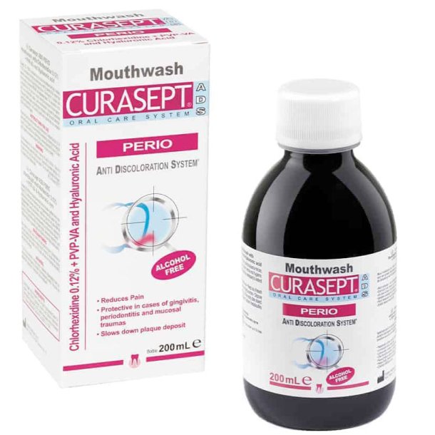 Klorheksidin Munnvann Curasept Perio ADS 220 0,12 % CHX 200 ml