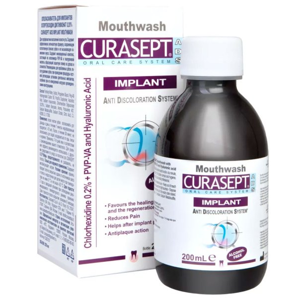 Curasept Klorhexidin Mundskyl Implantat ADS 220I 0,20 % CHX 200 ml